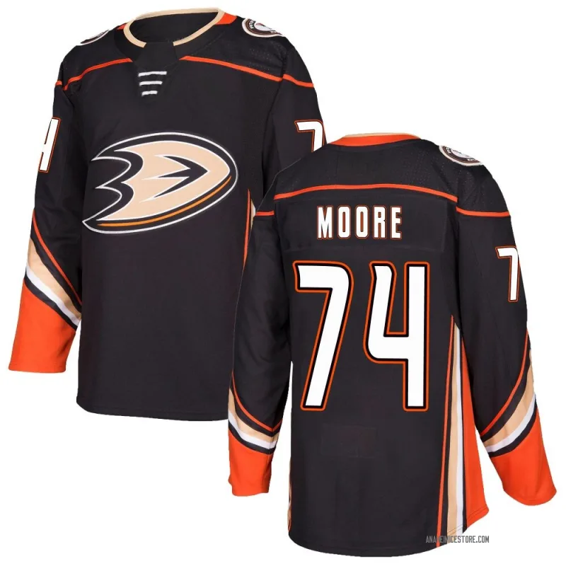 Black Men's Ian Moore Anaheim Ducks Authentic Home Jersey