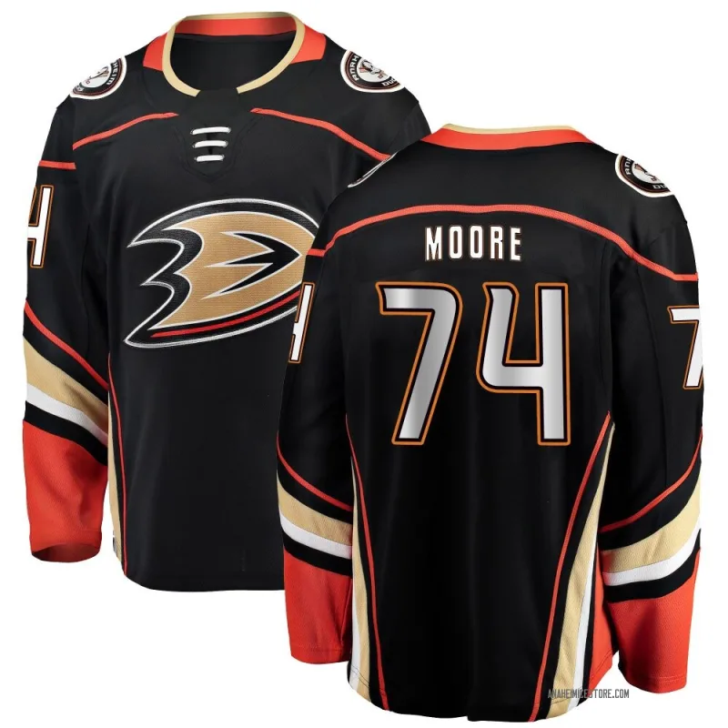 Black Youth Ian Moore Anaheim Ducks Breakaway Home Jersey