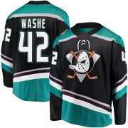 Black Youth Tim Washe Anaheim Ducks Breakaway Alternate Jersey