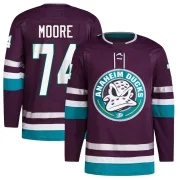Purple Youth Ian Moore Anaheim Ducks Authentic 30th Anniversary Primegreen Jersey