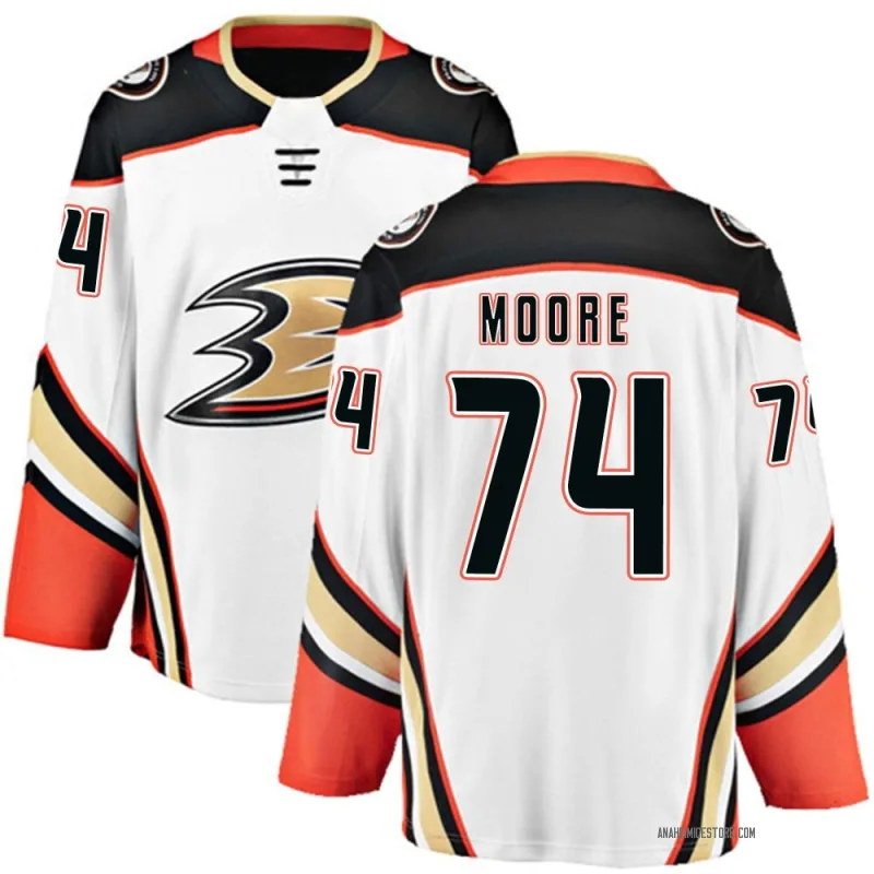 White Men's Ian Moore Anaheim Ducks Breakaway Away Jersey